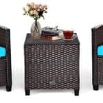 Tangkula 3 Pieces Patio Furniture Set