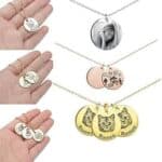 Personalized Pet Portrait Necklace Custom Photo Engraved