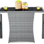 Tangkula 3 Pieces Patio Dining Set