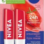 NIVEA Strawberry Shine Lip Balm 2×4