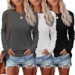Ekouaer Long Sleeve Shirt Women 3 Pack
