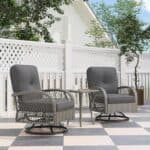 Outsunny 3 Pieces Wicker Patio Furniture Set