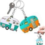 2 Pack Camper Keychain Set Happy RV