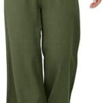 Womens Linen Casual Palazzo Pants Summer Flowy