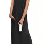 GRECERELLE Womens Summer Dresses Round Neck Sleeveless