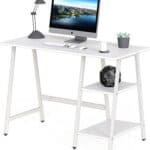 SHW 43Inch Home Office Trestle Computer Desk