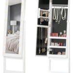 HOMCOM Mirror Jewelry Cabinet Armoire with LED