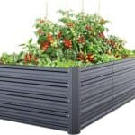 Ohuhu Metal Raised Garden Bed Outdoor 6x3x1