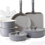 SENSARTE 17 Piece Ceramic Pots and Pans