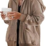 Eytino Plus Size Hoodies for Women Zip