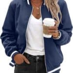 onlypuff Womens Jackets Zip Up Sweatshirt Long