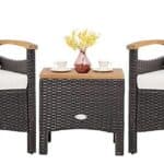 Tangkula 3Piece Patio Furniture Set