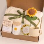 Cozy Blanket Gift Basket for Women