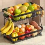 Sevenblue 2 Tier Fruit Basket for Kitchen
