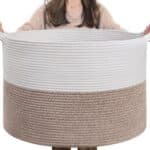 INDRESSME XXXLarge Cotton Rope Basket 21