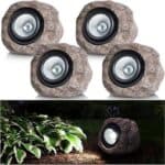 Candieslife Solar Garden Rock Lights Outdoor