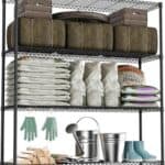 M MZG 4Tier Outdoor Metal Storage Shelving