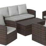 Outsunny 6 Pieces Wicker Patio Furniture Set