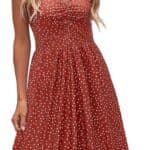 LAISHEN 2026 Summer Womens Sundress V Neck