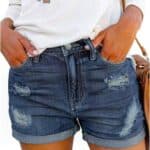 onlypuff Womens Shorts Jeans Hot Denim High