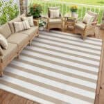 Outdoor Waterproof Patio Rug 8×10 Plastic Straw