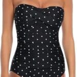RELLECIGA Womens Twist Front Shirred One Piece