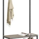 VASAGLE Entryway Coat Rack with Shoe Bench