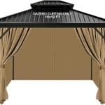 10’x12‘ Gazebo Curtains Outdoor Waterproof