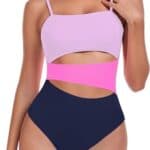 RELLECIGA Womens Geometric Cutout Bathing Suits Adjustable