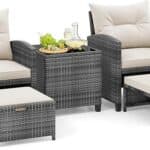 Tangkula 5 Pieces Patio Conversation Set