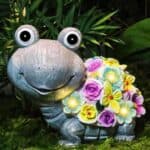 Outdoor Solar Cute Turtle Statues for Garden