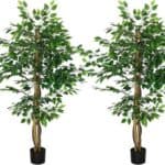 HOMCOM 5ft Artificial Tree Set of 2