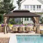 Domi 10×14 Hardtop Gazebo Canopy Metal