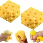 2PC Cheese Squishy Cheese Block Squeeze Toy