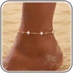 ZHESHY Silver Gold Ankle Bracelets for Women
