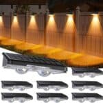 Quntis 8Pack RGBCW Solar Fence Lights