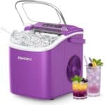 EUHOMY Countertop Ice Maker Machine with Handle