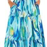 PRETTYGARDEN Womens Summer Boho Maxi Dresses Floral