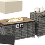 Outsunny 2 Piece Propane Fire Pit Table