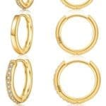 JEMARA Gold Earrings Minimalist 14K Gold Plated