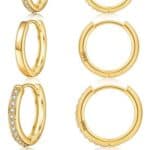 JEMARA Gold Earrings Minimalist 14K Gold Plated