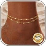 MILACOLATO 925 Sterling Silver Clap Ankle Bracelets
