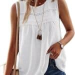 Falechay Womens Summer Tops Boho Shirts Crewneck