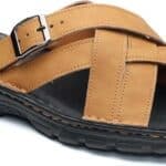 Mens Leather Slides Summer Outdoor Sandals AntiSlip