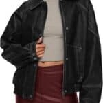 PRETTYGARDEN Faux Leather Jacket Women Bomber Motorcycle