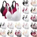 3PC Womens Bras Wireless Gathered Bra Pleated