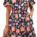BTFBM Women Summer Floral Short Dresses V
