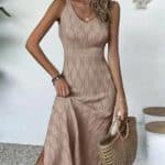 Women Beach Knit Sleeveless Long Cover Up