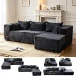 IMHome Boneless Couch L Shaped Sofa
