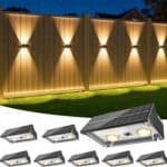NIORSUN Solar Fence Lights Outdoor